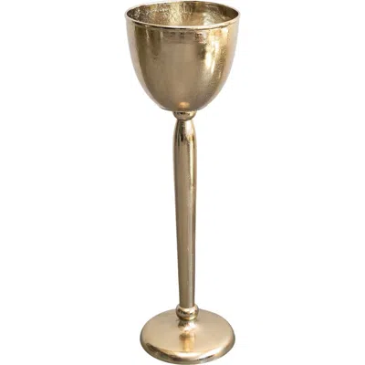 Storied Home Cast Aluminum Bottle Cooler, Gold Finish