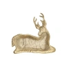 Storied Home Cast Aluminum Deer Shaped Dish, Gold Finish In Gold