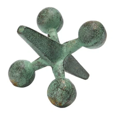 Storied Home Cast Iron Jack Accent In Green