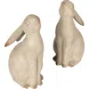 Storied Home Charming Resin Rabbit Bookends, Grey In Neutral