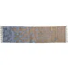 Storied Home Coastal Jute And Cotton Kilim Embroidered Floor Runner Rug In Blue