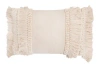 Storied Home Cotton And Chenille Woven Lumbar Pillow With Fringe, Cover Only In White