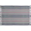 Storied Home Cotton Blend Throw Blanket With Stripes And Fringe In Multi