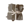 Storied Home Cotton Child Apron, Chef Hat, And Oven Mitt, Set Of 3 Pieces In Brown