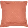 Storied Home Cotton Double Cloth Pleated Pillow With Gold Foil Dots In Pink