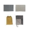 Storied Home Cotton Double Sided Duvet Cover 2 Shams In Gray