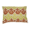 Storied Home Cotton Embroidered Chambray Lumbar Pillow With Pattern In Yellow