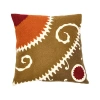 Storied Home Cotton Embroidered Pillow In Multi
