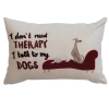 Storied Home Cotton Lumbar Pillow Cover With Dog Illustration And Message In White