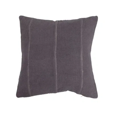 Storied Home Cotton Mudcloth Pillow In Purple