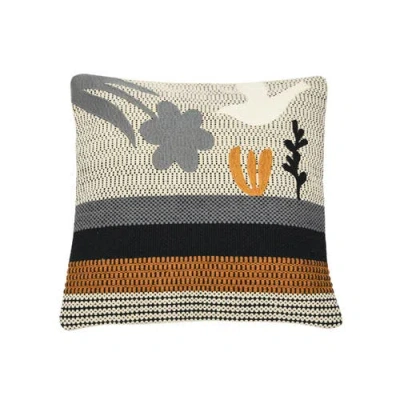 Storied Home Cotton Pillow, Cover Only In White