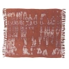 Storied Home Cotton Slub Tie-dyed Throw With Fringe In Orange