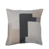 Storied Home Cotton Throw Pillow Cover With Patchwork In White