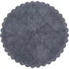 Storied Home Cotton Tufted Rug With Crocheted And Scalloped Trim In Gray