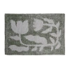 Storied Home Cotton Tufted Rug With Flowers In Green