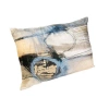Storied Home Cotton Velvet Printed Lumbar Pillow With Gold Foil In Blue