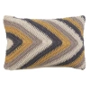 Storied Home Creative Co-op Cotton Crocheted Lumbar Pillow With Chevron Pattern, Multicolor In Multi