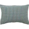 Storied Home Creative Co-op Woven Recycled Cotton Blend Lumbar Pillow Cover, Teal And White In Green