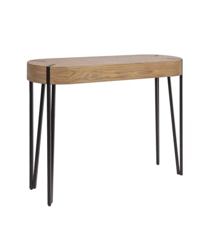 Storied Home Creative Co-op 14" Astoria Wood White Oak Console Table In Brown