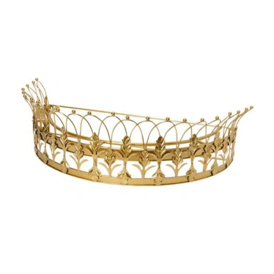 Storied Home Curtain Or Canopy Crown In Gold