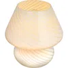 Storied Home Decorative Blown Glass Table Lamp In White
