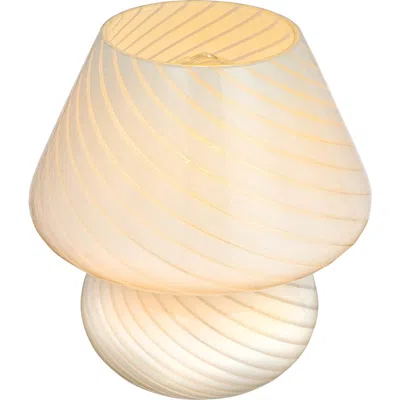 Storied Home Decorative Blown Glass Table Lamp In White