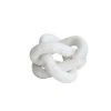 Storied Home Decorative Interlocking Marble Chain With 3 Links, White In White