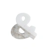 Storied Home Decorative Marble "&" Figurine In White
