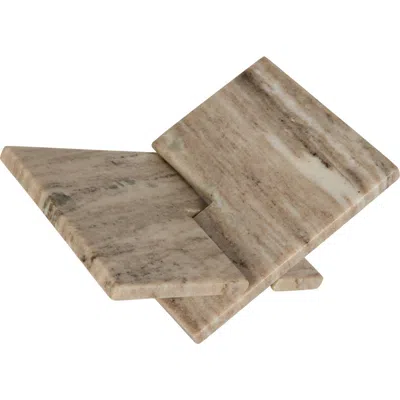 Storied Home Decorative Marble Book Holder In Brown