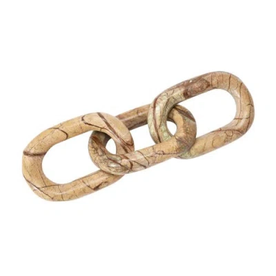 Storied Home Decorative Marble Chain, Variegated Brown Tones In Blue