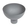 Storied Home Decorative Metal Footed Bowl, Grey In Gray