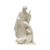 Storied Home Decorative Stoneware Holy Family, White In White