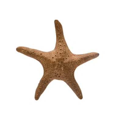 Storied Home Decorative Stoneware Starfish In Brown