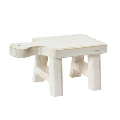 Storied Home Decorative Wood Pedestal In White