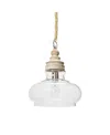 Storied Home Distressed Mango Wood Ceiling Light Cream And Natural In Natural