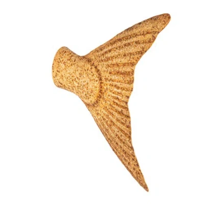Storied Home Distressed Metal Salmon Tail Accent Décor In Gold