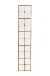 Storied Home Distressed Rectangle Metal Framed Windowpane Wall Mirror, Gold In Gold