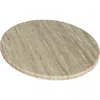 Storied Home Elegant Marble Round Cheese Board, Beige In Neutral