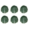 Storied Home Embossed Cabbage Plate In Green