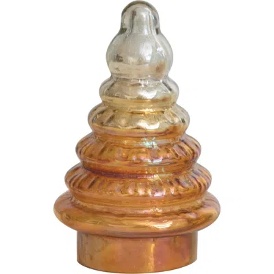 Storied Home Embossed Two-tone Mercury Glass Tree, Amber Color In Metallic