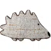 Storied Home Embroidered Hedgehog Shaped Acrylic Boucle Pillow In Gray