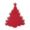 Storied Home Enameled Mango Wood Christmas Tree, Red In Red