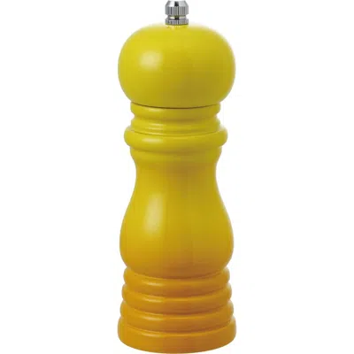 Storied Home Enameled Rubberwood Salt/pepper Mill, Yellow