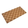 Storied Home Engraved Coir Doormat With Checkerboard Print And Pvc Back, Natural In Brown