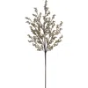 Storied Home Faux Berry Stem, Antique Silver Finish In Silver