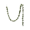 Storied Home Flocked Foam Ball Garland, Green In Green