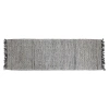 Storied Home Floor Runner With Pattern And Fringe In Gray