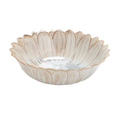 Storied Home Flower Shaped Bowl In White