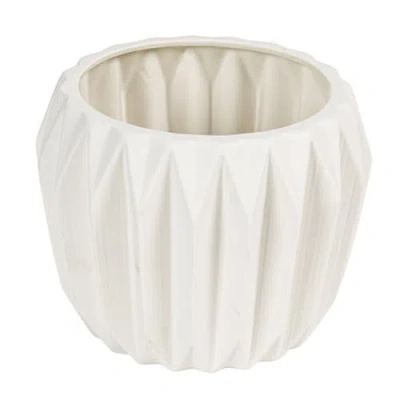 Storied Home Fluted Planter In Neutral