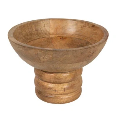 Storied Home Footed Bowl In Brown